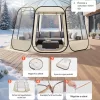 Átlátszó pop-up buboréksátor 366 × 345 × 220 cm 10–12 személyes panoráma kempingsátor 540°-os kilátással