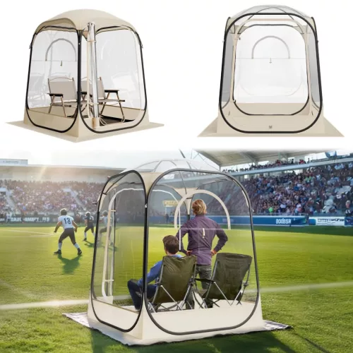 Átlátszó pop-up sport sátor 127x127x170 cm 1–2 személyes kültéri buboréksátor padlóaljzattal és esővédővel