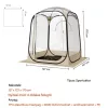 Átlátszó pop-up sport sátor 127x127x170 cm 1–2 személyes kültéri buboréksátor padlóaljzattal és esővédővel