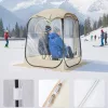 Átlátszó pop-up sport sátor 127x127x170 cm 1–2 személyes kültéri buboréksátor padlóaljzattal és esővédővel