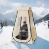Átlátszó pop-up sport sátor 120x120x190 cm 1 személyes kültéri buboréksátor padlóaljzattal és esővédővel