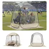 Átlátszó pop-up sport sátor 160 × 160 × 182 cm 2–4 személyes buboréksátor padlóaljjal és esővédő tetővel