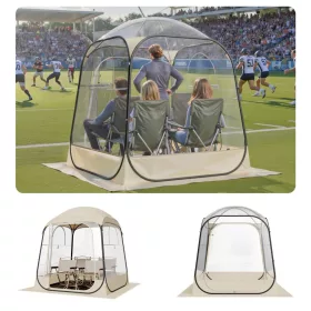   Átlátszó pop-up sport sátor 160 × 160 × 182 cm 2–4 személyes buboréksátor padlóaljjal és esővédő tetővel
