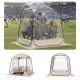 Átlátszó pop-up sport sátor 160 × 160 × 182 cm 2–4 személyes buboréksátor padlóaljjal és esővédő tetővel