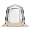 Átlátszó pop-up sport sátor 160 × 160 × 182 cm 2–4 személyes buboréksátor padlóaljjal és esővédő tetővel