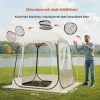 Átlátszó pop-up sport sátor 160 × 160 × 182 cm 2–4 személyes buboréksátor padlóaljjal és esővédő tetővel