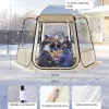 Átlátszó pop-up buboréksátor 305 × 275 × 220 cm 4–8 személyes panoráma kempingsátor 540°-os kilátással