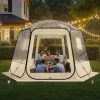 Átlátszó pop-up buboréksátor 336 × 305 × 220 cm 8–10 személyes panoráma kempingsátor 540°-os kilátással