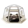 Átlátszó pop-up buboréksátor 336 × 305 × 220 cm 8–10 személyes panoráma kempingsátor 540°-os kilátással