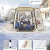 Átlátszó pop-up buboréksátor 336 × 305 × 220 cm 8–10 személyes panoráma kempingsátor 540°-os kilátással