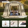 Átlátszó pop-up buboréksátor 336 × 305 × 220 cm 8–10 személyes panoráma kempingsátor 540°-os kilátással