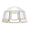Átlátszó pop-up buboréksátor 458 × 432 × 230 cm 12–15 személyes panoráma kempingsátor 540°-os kilátással
