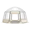 Átlátszó pop-up buboréksátor 458 × 432 × 230 cm 12–15 személyes panoráma kempingsátor 540°-os kilátással