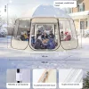 Átlátszó pop-up buboréksátor 458 × 432 × 230 cm 12–15 személyes panoráma kempingsátor 540°-os kilátással