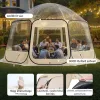 Átlátszó pop-up buboréksátor 458 × 432 × 230 cm 12–15 személyes panoráma kempingsátor 540°-os kilátással