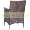 Garden polyrattan seating set 3 pieces outdoor furniture brown