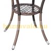 Garden polyrattan seating set 3 pieces outdoor furniture brown
