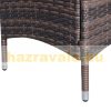 Garden polyrattan seating set 3 pieces outdoor furniture brown