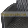 Polirattan sofa set of 4 modern garden furniture in black and cream color