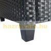 Polirattan sofa set of 4 modern garden furniture in black and cream color
