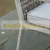 Polyrattan sofa set of 4 modern garden furniture steel grey