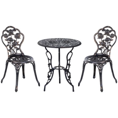 Garden bistro set for 2 persons antique bronze patio furniture outdoor balcony set garden furniture