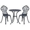 Garden bistro set for 2 persons antique black patio furniture outdoor balcony set