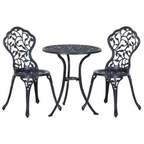 Garden bistro set for 2 persons antique black patio furniture outdoor balcony set