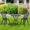 Garden bistro set for 2 persons antique black patio furniture outdoor balcony set