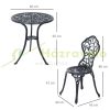 Garden bistro set for 2 persons antique black patio furniture outdoor balcony set