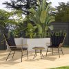 Boho style garden bistro set black sofa set balcony set