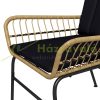 Boho style garden bistro set black sofa set balcony set