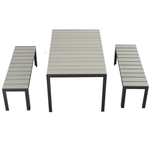 3-piece garden set with benches gray garden terrace set outdoor balcony set terrace furniture garden furniture