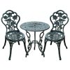 Garden bistro set for 2 persons antique green terrace furniture outdoor balcony set
