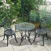 Garden bistro set for 2 persons antique green terrace furniture outdoor balcony set