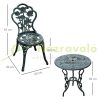 Garden bistro set for 2 persons antique green terrace furniture outdoor balcony set