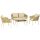 4-piece garden set with rattan effect braiding beige garden terrace set outdoor balcony set terrace furniture garden furniture