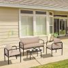 4-piece garden set beige garden terrace set outdoor balcony set terrace furniture garden furniture