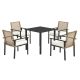 5-piece garden set natural-black garden terrace set outdoor balcony set terrace furniture garden furniture