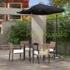 5-piece garden set natural-black garden terrace set outdoor balcony set terrace furniture garden furniture
