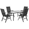 5-piece garden set dark gray garden terrace set outdoor balcony set terrace furniture garden furniture