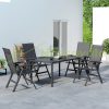 5-piece garden set dark gray garden terrace set outdoor balcony set terrace furniture garden furniture