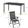 5-piece garden set dark gray garden terrace set outdoor balcony set terrace furniture garden furniture