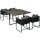 5-piece garden dining set gray-black dining set garden furniture set 