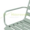 5-piece garden furniture set green metal dining table and four chairs