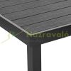 Garden dining set for 6 people black outdoor furniture set balcony set