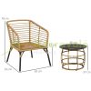 3-piece garden bistro set, seating set, dining set, garden set, gray