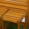 Transformable garden furniture set two-person dining set, table with 2 chairs made of pine wood weatherproof