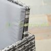 Polyrattan seating set dining set garden set gray
