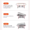 Chafing ételmelegítő készlet 2x7,5 literes rozsdamentes acél, rozéarany, 2 db